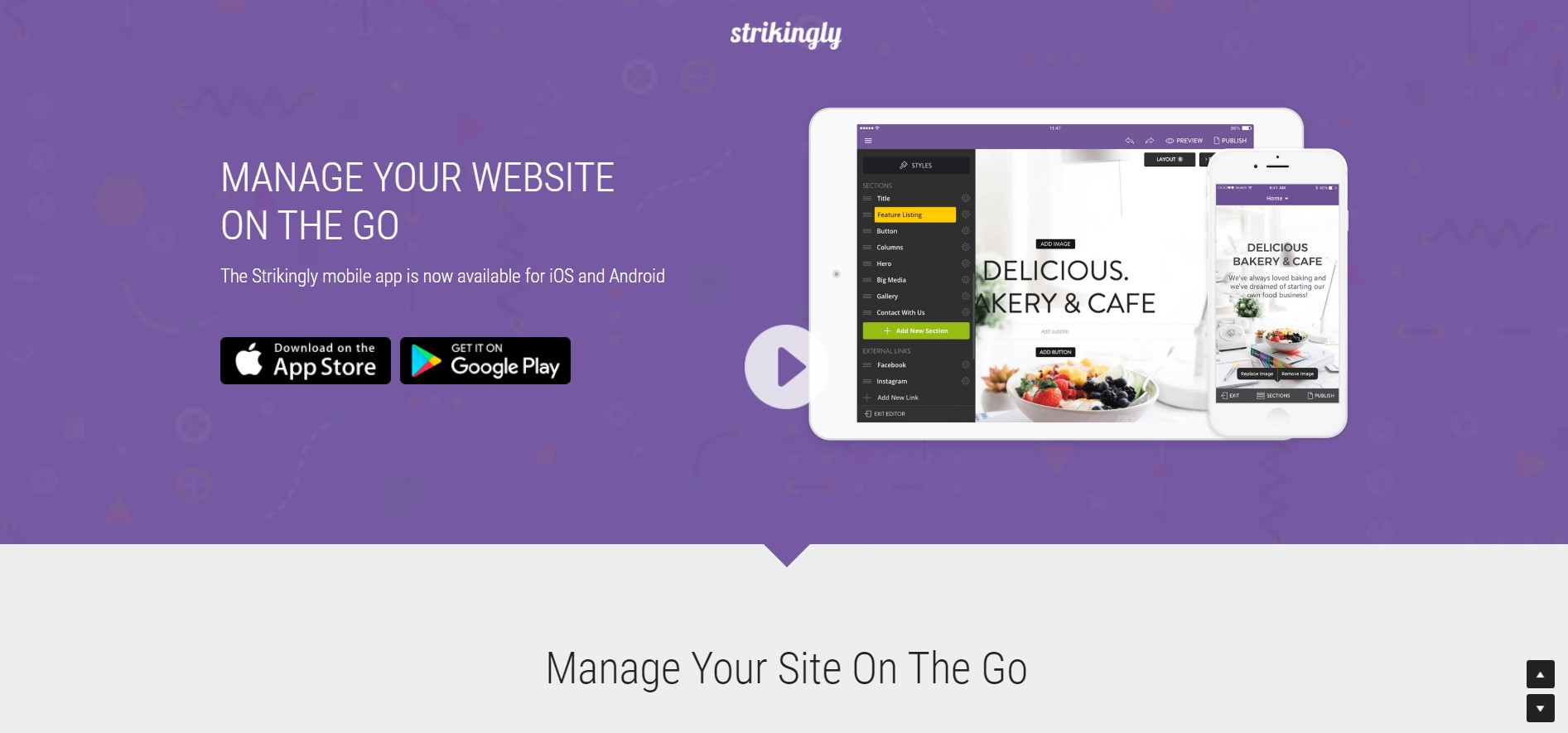 Strikingly Mobile Application Strikingly Mobile Application